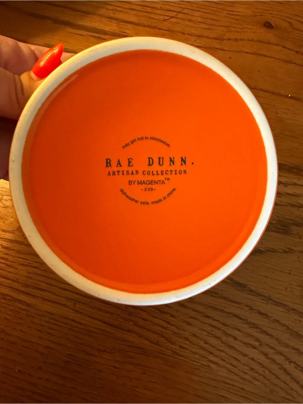 Rae Dunn Orange Ceramic bowl Halloween boo